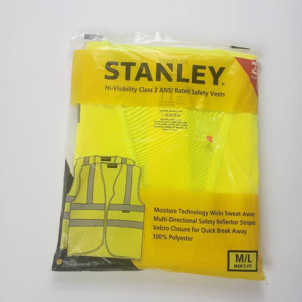 🔥STANLEY HI-VISIBILITY 2pack Safety Vest